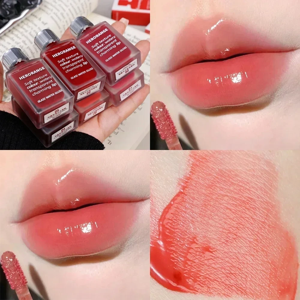 Black Mirror Water Light Lip Glaze, alto brilho, hidratação, longa duração, sem desbotamento batom líquido, maquiagem sexy lábios vermelhos, cosméticos