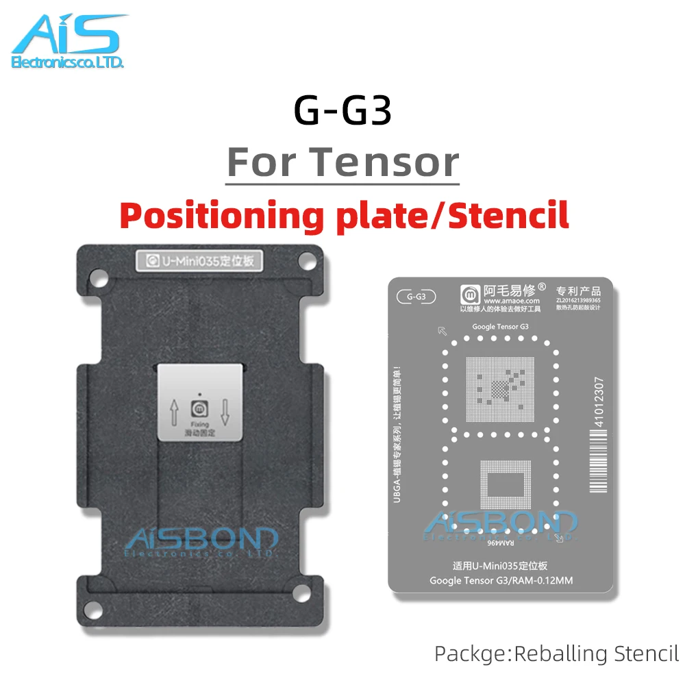 

Трафарет для реболлинга BGA, шаблонная станция для Google Pixel 8 Pro Tensor G3, оперативная память, позиционирующая пластина, жестяная сетка для растений, стальная сетка