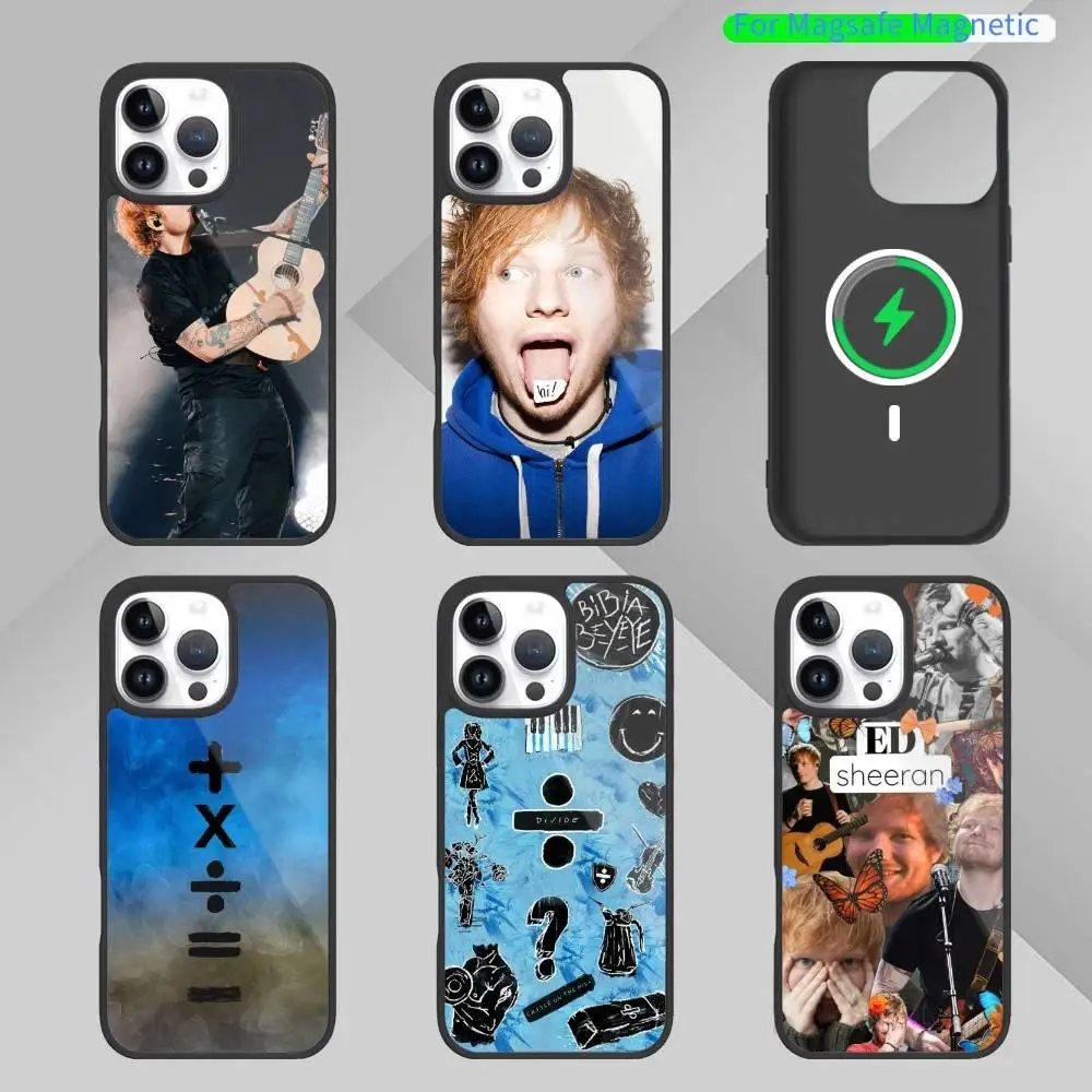

Singer E-Ed Sheeran gigs Phone Case For iPhone17,16,15,14,13,12,11 Plus,Pro Max Magnetic For Magsafe Wireless Charging