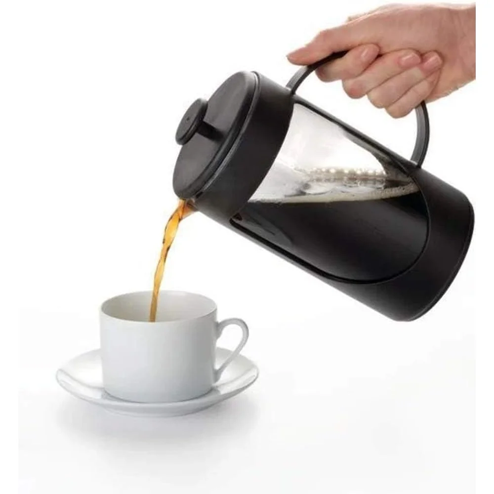 

Небьющийся пластиковый френч-пресс, 33,8 унций, не содержащий бисфенола А, тритан, легкий наливной носик, заварочный прибор из нержавеющей стали, съемный бак, кофеварка