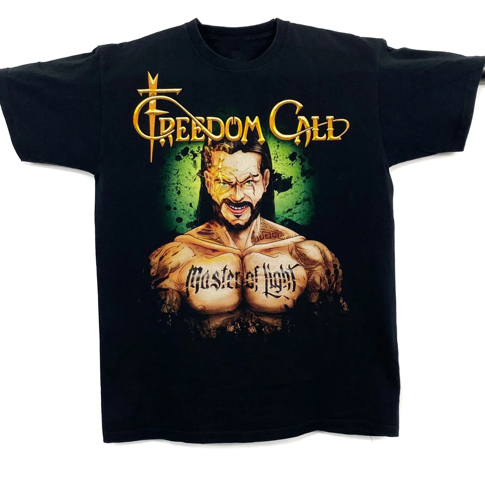 Vtg Freedom Call MASTER OF LIGHT Cotton Black All Size Unisex Shirt TU059