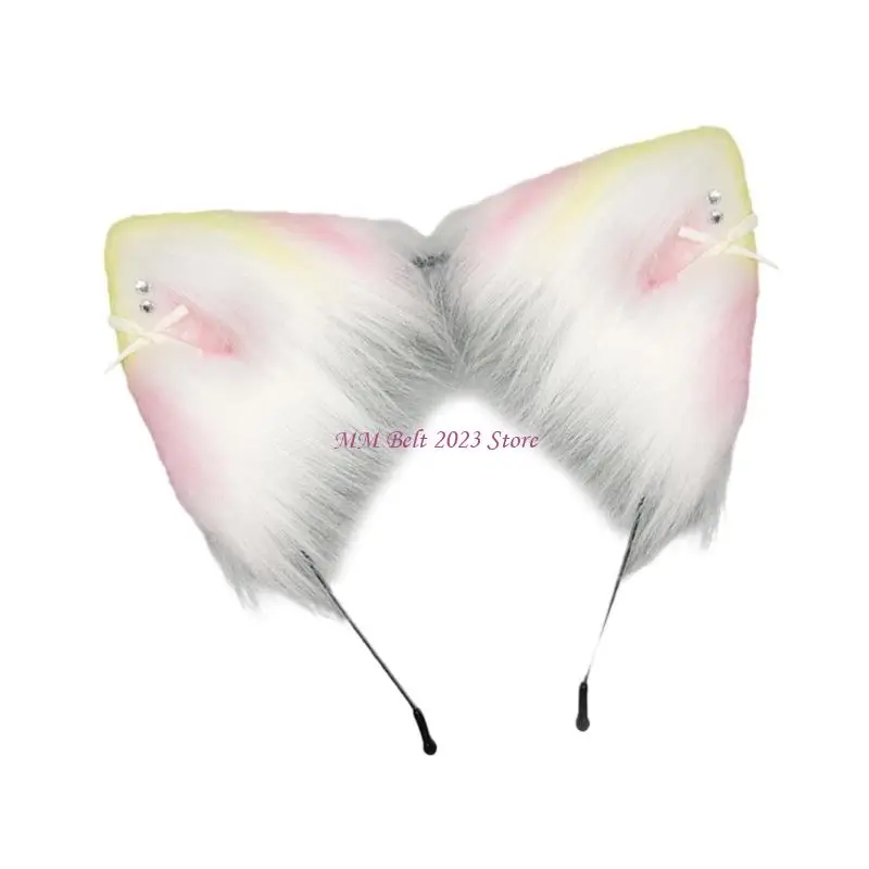 49ME Băng đô cài tóc giả Puss thoải mái nhẹ nhàng cho làn da mỏng manh Lễ hội ngày lễ