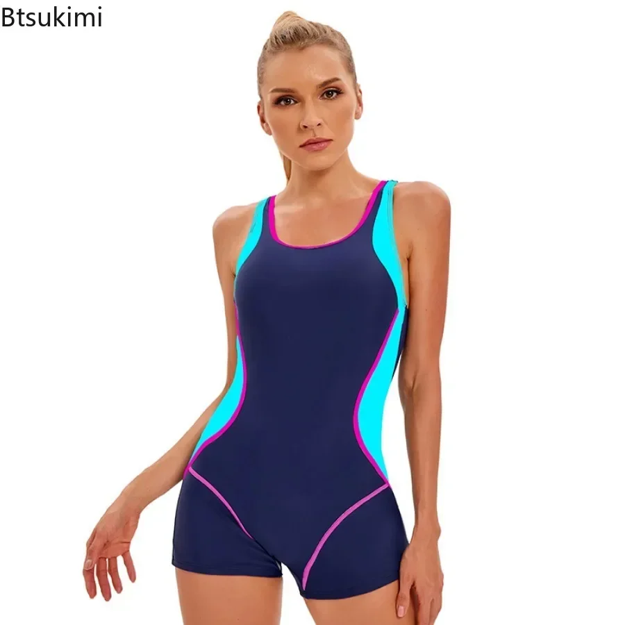 Traje de baño de una pieza de talla grande 4XL 5XL, Monokinis deportivos para mujer, ropa de baño deportiva con espalda abierta para Fitness, trajes