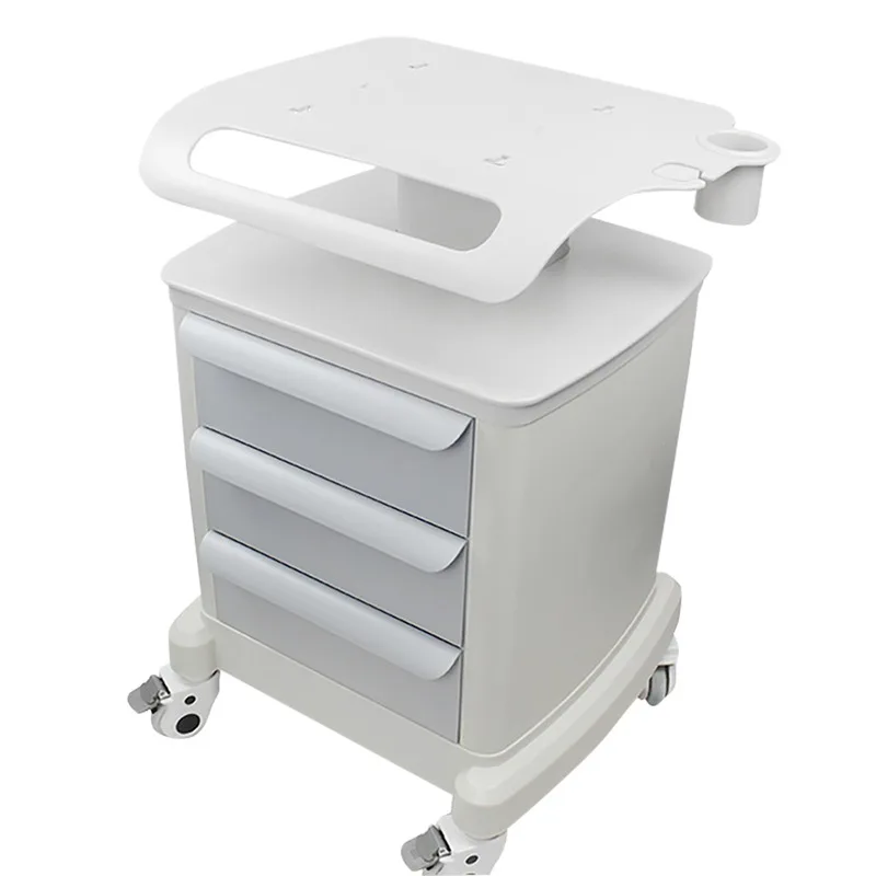 3 Drawer ABS Plastic Mobile Cabinet Carts Medical Dental Equipment
