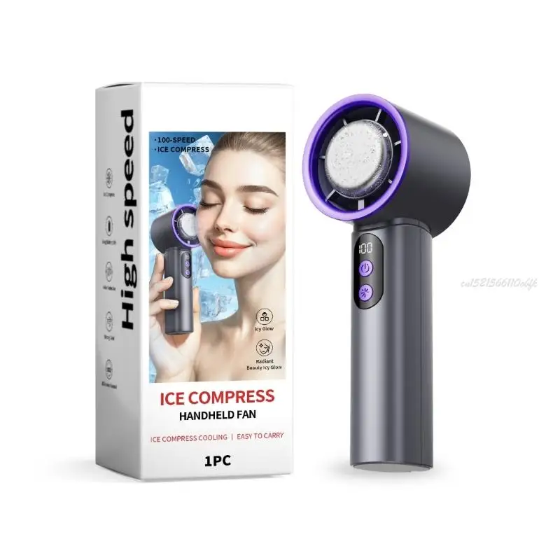 27RB متعددة النقاط الشاشة الرقمية مروحة المراوغة كفاءة مروحة التبريد هادئة قوية المعجبين ملمس بطارية كبيرة ABS للسفر في الهواء