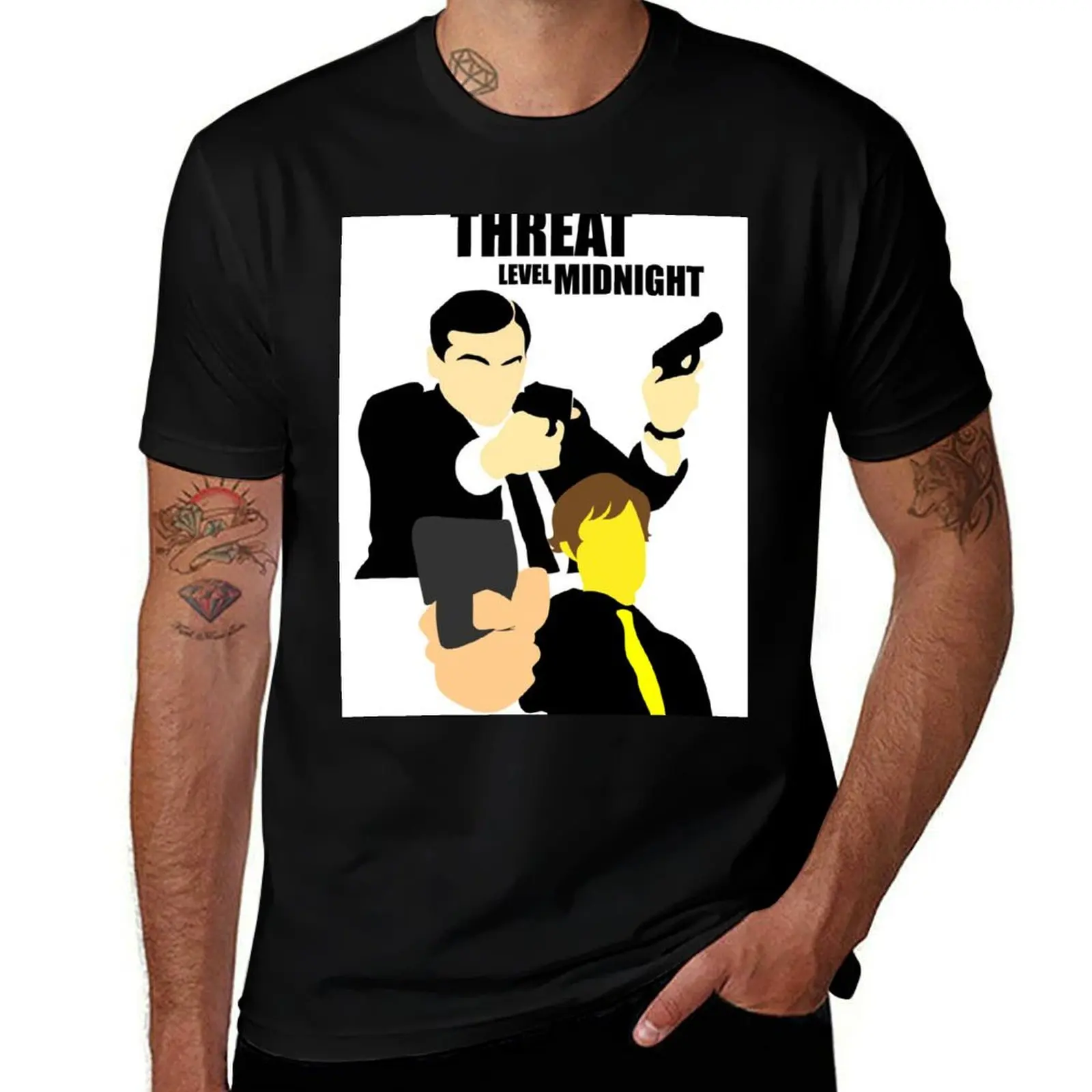 

The Office - Threat Level Midnight T-Shirt t shirts for man cotton cotton tshirt 100% T-Shirt