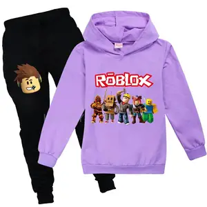 ROBLOX-Hoodies e calças dos desenhos animados para crianças, moletom e fatos de treino, traje Cosplay, roupas masculinas, quente, criança, 2pcs 12 principais vendas blusa do roblox - №7