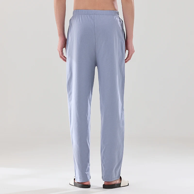 Summer Men's Pure Cotton Pajama Pants, Men's Home Pants, Long Pants for Home, Spring and Autumn Loose Large Size Pajama Pants That Can Be Worn Outside, Home Pants