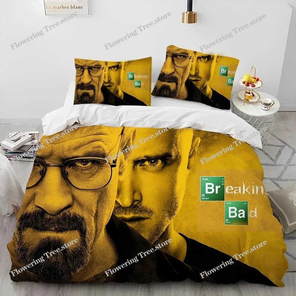

3D Breaking Bad Walter Hartwell Comforter Bedding Set,Duvet Cover Bed Set Quilt Cover Pillowcase,king Queen Size Bedding Set Kid