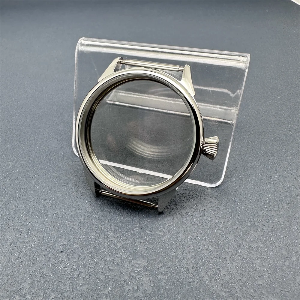 44mm Watch Case with Mineral Crystal Sapphire Crystal Watch Accessories for ETA 6497 6498 ST3600/ST3620 Movement Replace Parts