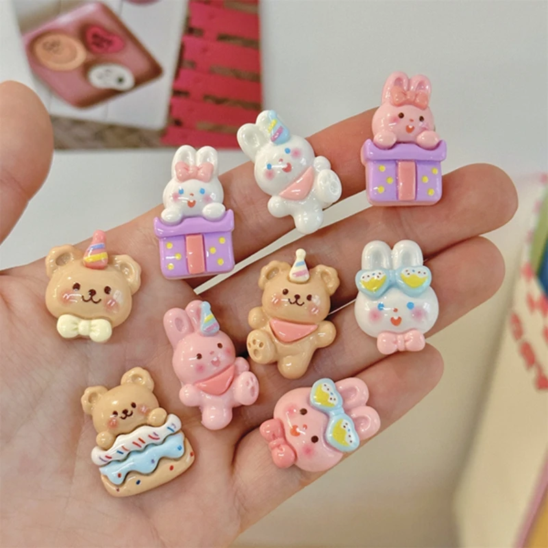 10Pcs/set 3D DIY Cartoon Bear Sticker Water Cup Sticker Refrigerator Phone Kettle Book Stickers Handmake Water Cup Accessories