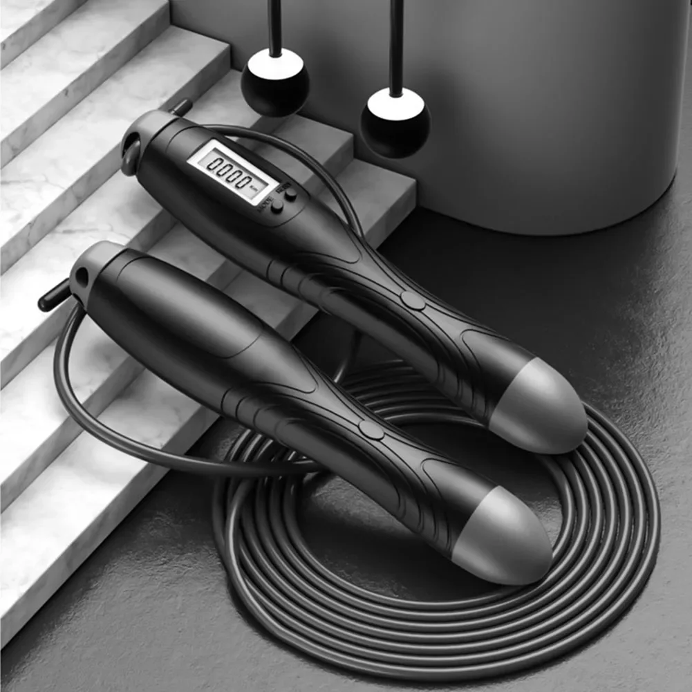 Cordless Electronic Skipping Rope Gym Fitness Cordless Skipping Smart Jump Rope with Lcd  Counting Speed Skipping Counter