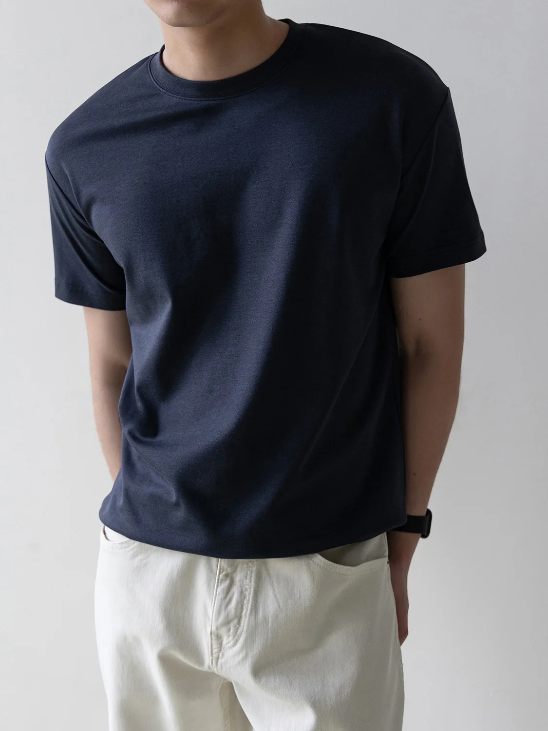 

Cooling Bamboo Fiber Men's Short Sleeve T-Shirt round Neck Casual Versatile Breathable Comfortable Standard Fit Summer New Ar...