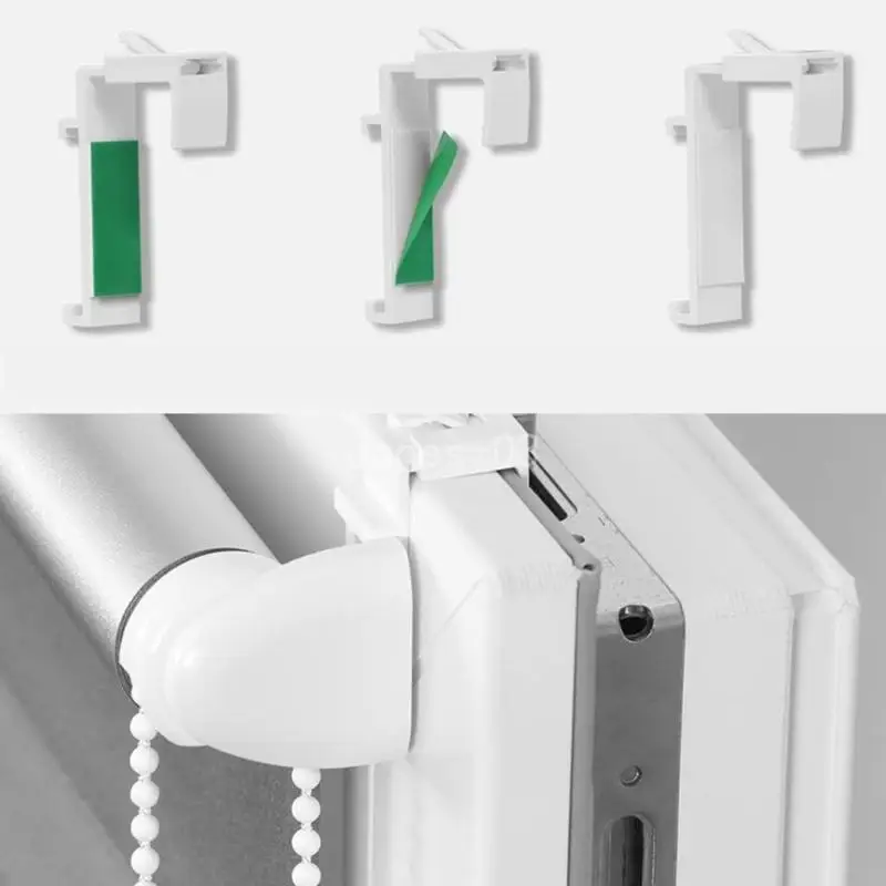

Q6PE 20/60Pcs Curtain Bracket Clamp Roller Blind Adjustable Carriers Replacement Part