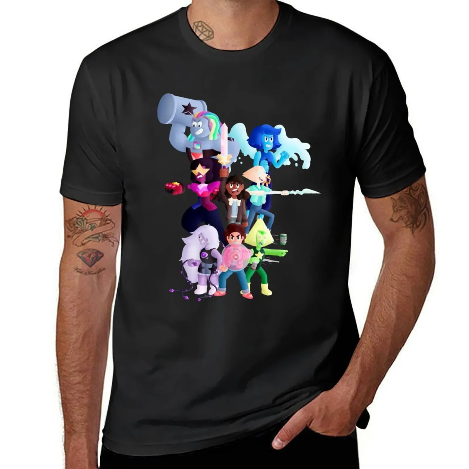 

Steven Universe: The Crystal Gems T-Shirt tees blanks customizeds customs Men's t-shirts