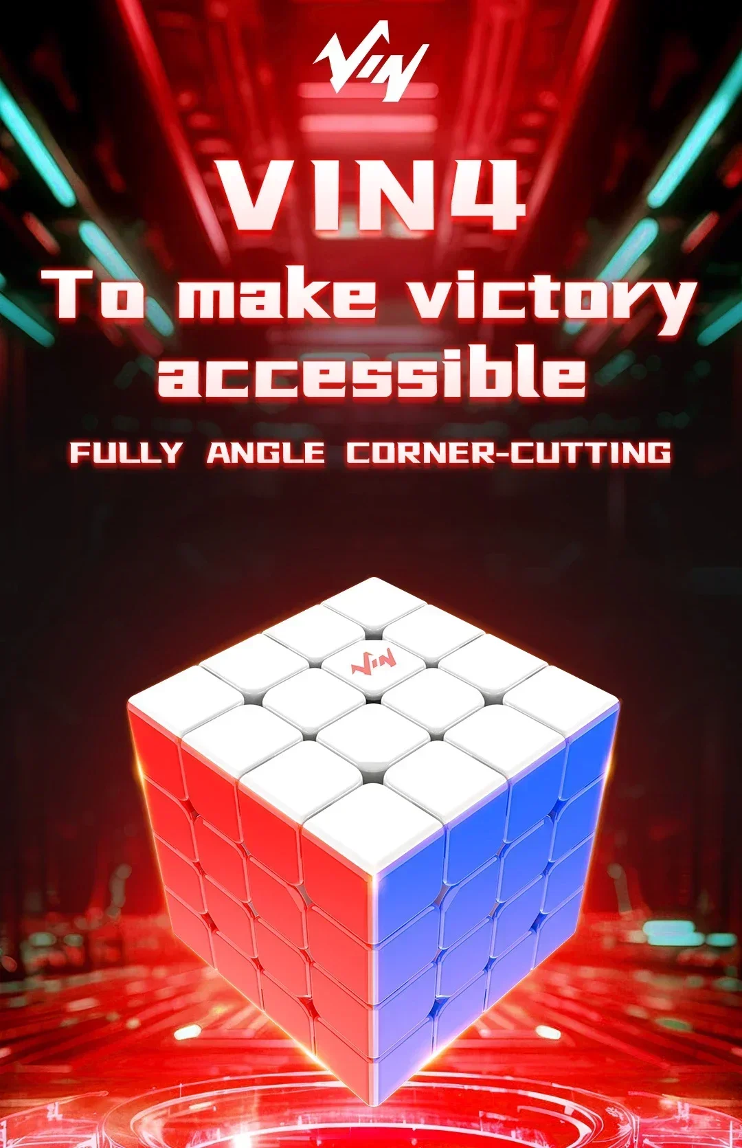 [ECube] Vin Cube 4M 4x4x4 Magnetic UV Vin 4 MagicCube MGC Designer Newest Magic Speed cube Vin Cube 4x4x4 Magic Cubes