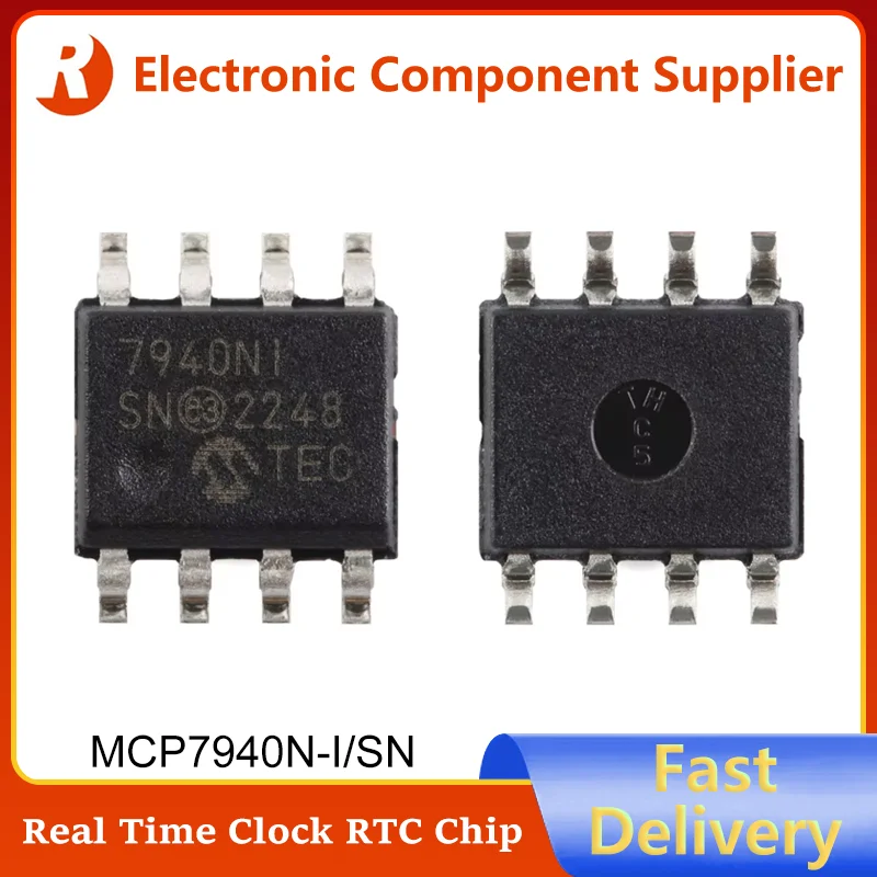 

10Pcs MCP7940N-I/SN MCP7940N-I MCP7940N 7940NI SOIC-8 Brand New Original Real Time Clock RTC Chip SMD IC in Stock Fast Deliver