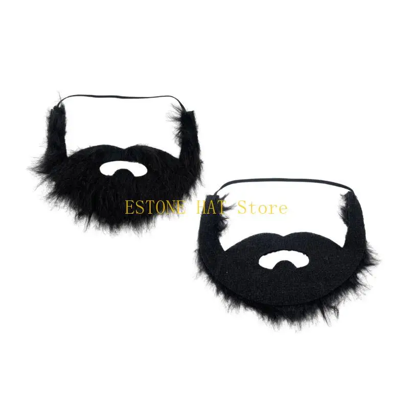 49mf Fausse noire Moustache, Halloween barbe Noël avec moustache pour adulte