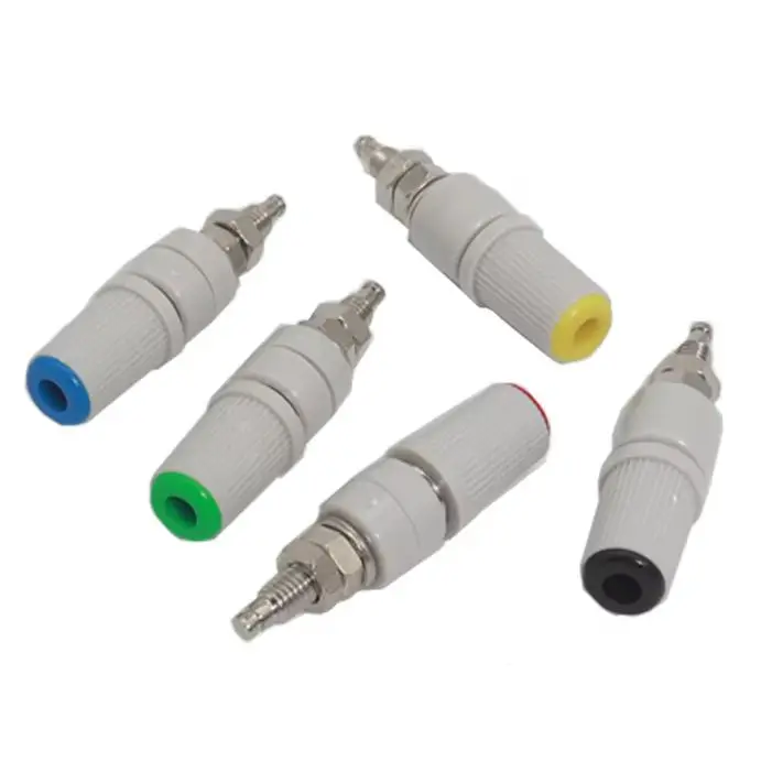 【5-1PCS】30A High Current Banana Socket M5 * 45 Pure Copper Terminal 5mm Banana Socket Plug 4mm Terminal Grounding Post M4X45