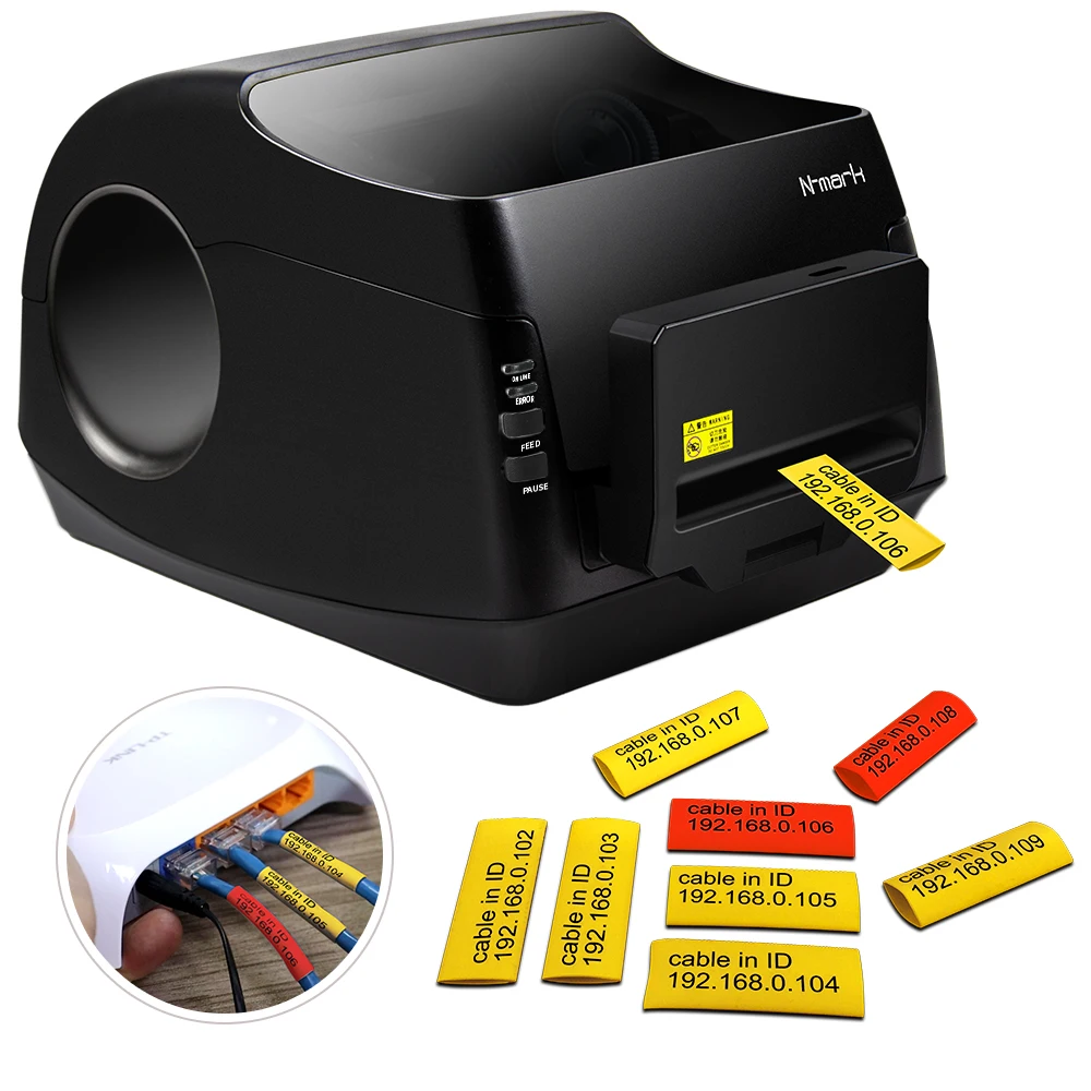 2026 N-mark Factory Price Label Machine Shrinkable Sleeves Printer Heat Shrink Tube Marker for Wire Cable Id