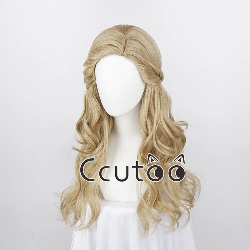 Blonde Synthetic Hair Cosplay Wig Movie Wicked Glinda Cosplay Wig Costume Adult Women Halloween Role play Wig For Carvinal