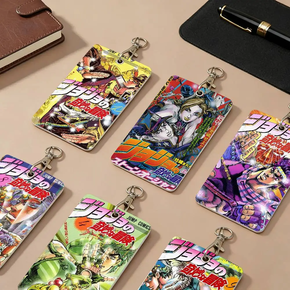 

Картхолдеры из искусственной кожи по мотивам аниме JoJo Bizarre Adventure, защитные чехлы для карт с защитой от потери