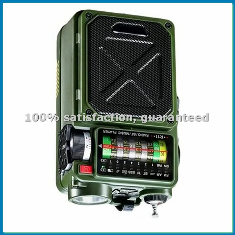 

Solar Hand Crank Radio Dynamo Portable Vintage AM/FM/SW Full Band Emergency Radio Bluetooth Speaker with Flashlight SOS-ABHG