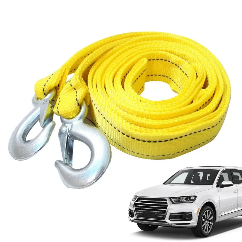 Car Tow Strap Yellow Recovery Strap Truck Tow Rope For Car Truck Towing Rope For Towing Vehicles In Roadside Truck Recovery