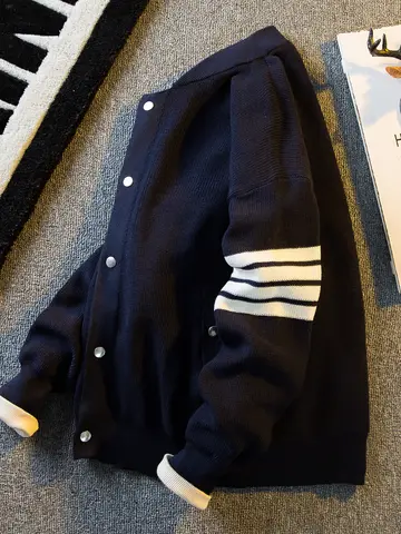 기본 니트 가디건 청년 가을 기본 남성용 파란색 다목적 니트 가디건 니트 코트 니트 외투 가디건 니트 가디건 Best5