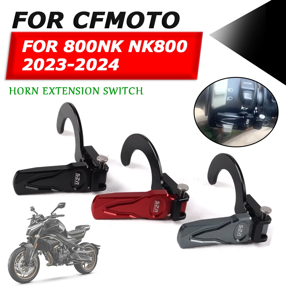 For CFMOTO 800NK NK800 NK 800 NK 2023 2024 Motorcycle Accessories Left Horn Switch Extension Button Auxiliary Cap Guard Cover