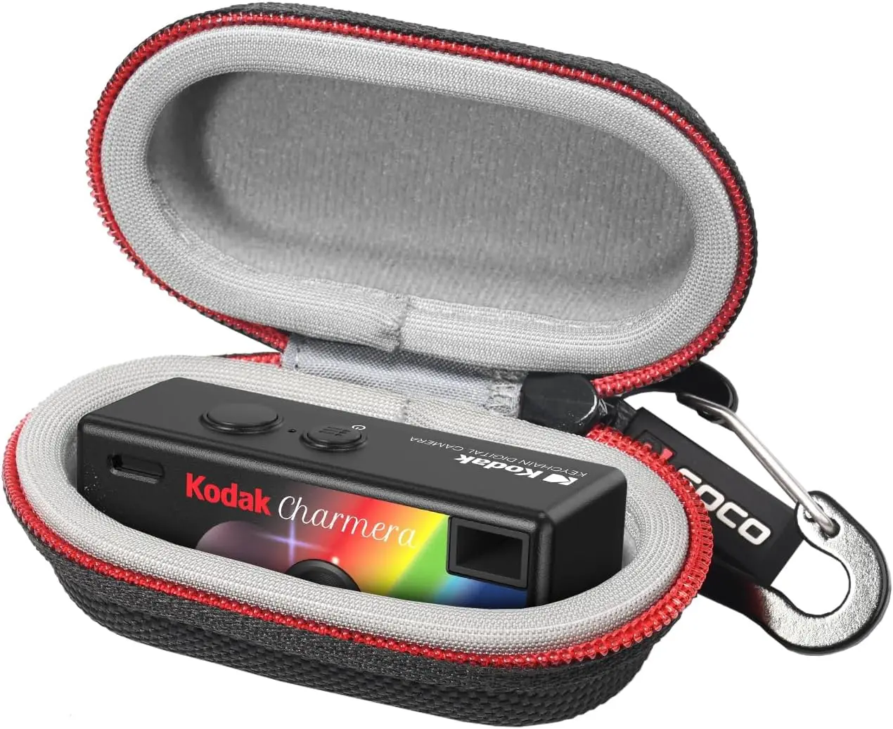 Mini Portable Hard Case for KODAK CHARMERA Keychain Camera Ultra Compact Travel Protective Pouch with Detachable Keychain