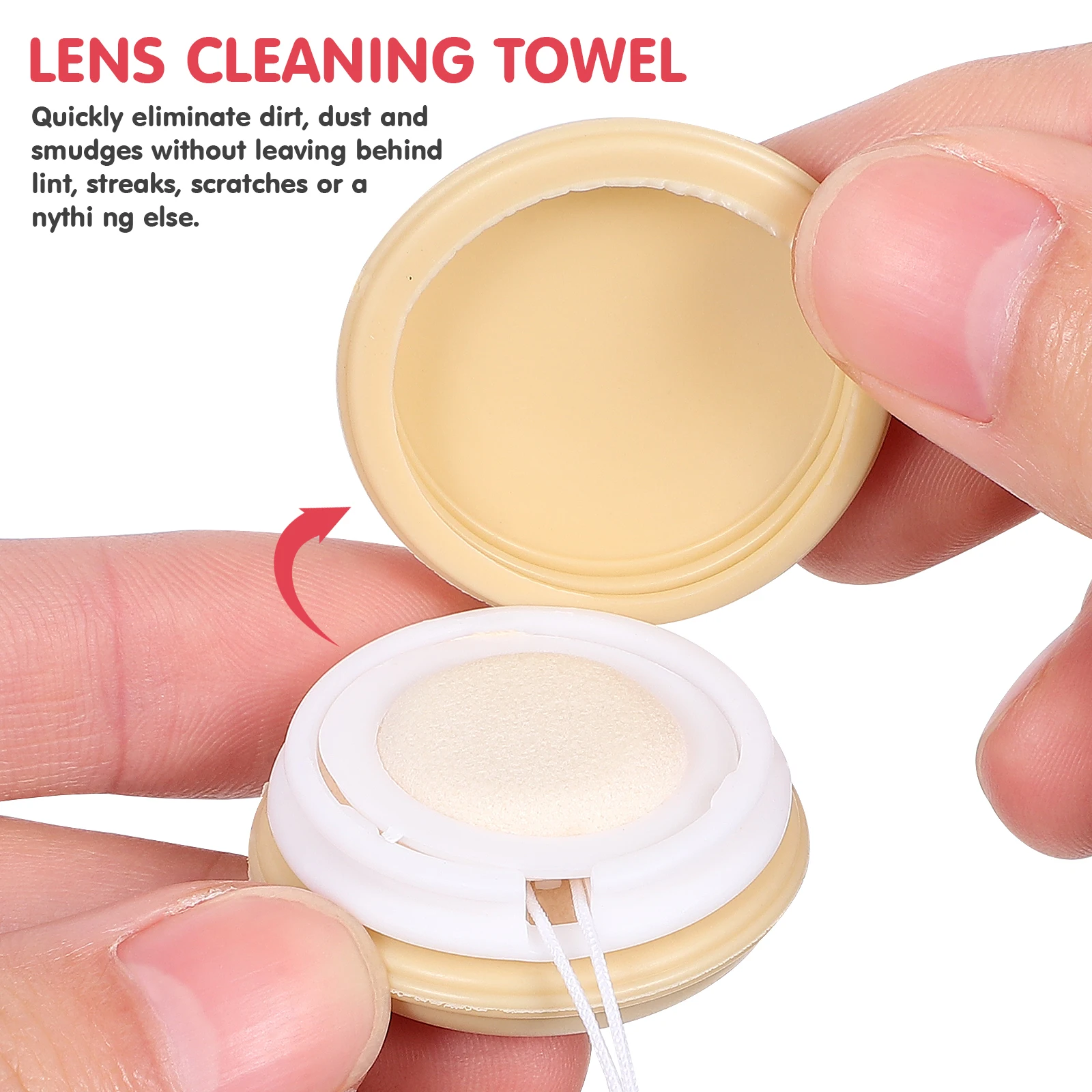 

8pcs Round Screen Cleaner Glasses Wipes Lens Cloth for Phone Camera Eyeglasses Portable Keychain Dust Removal Reusable