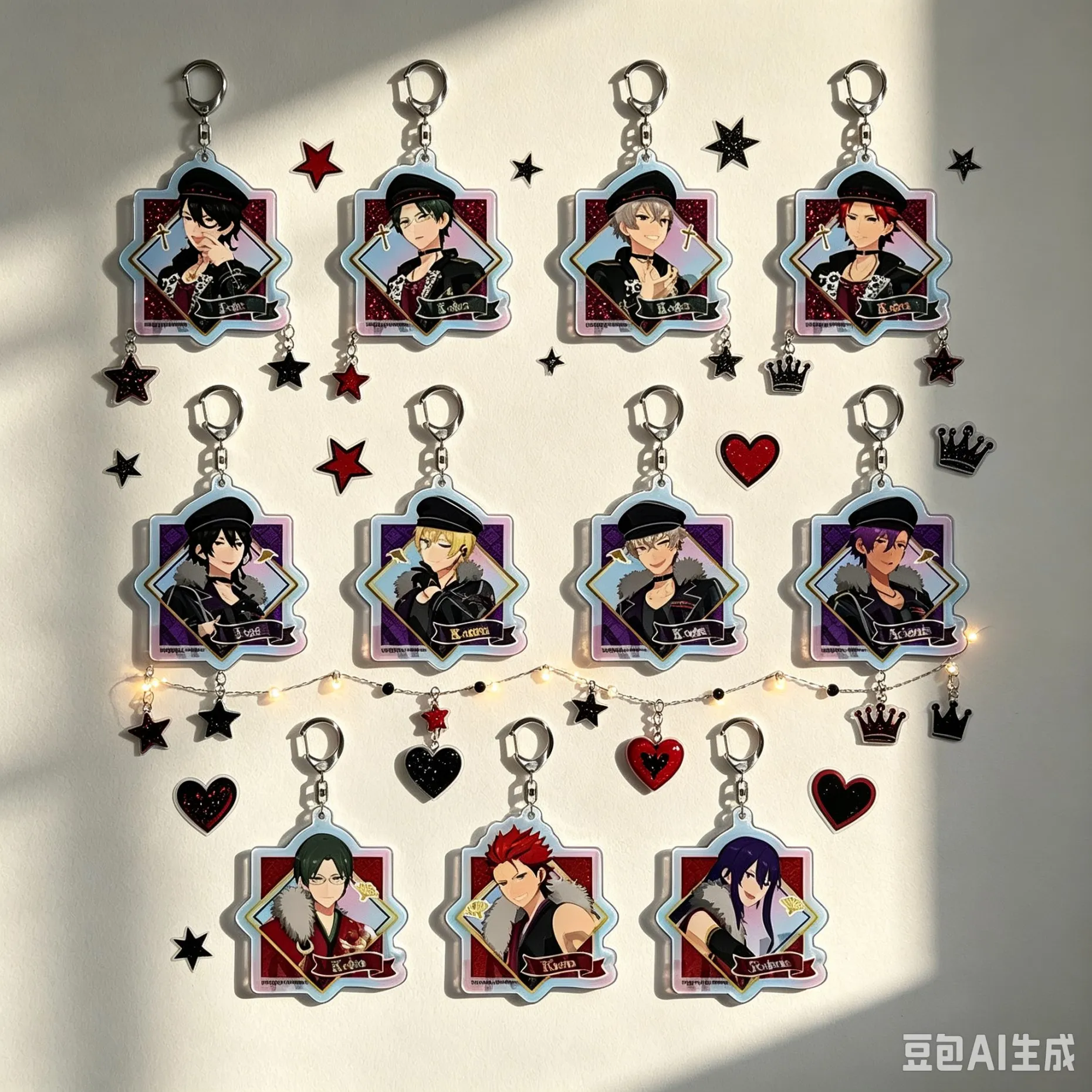 High Pixel Toys Room Decorat Cartoon Anime Ensemble Stars!! Keychain Acrylic Figure Keyring Pendant Cosplay Jewelry Gift 2026