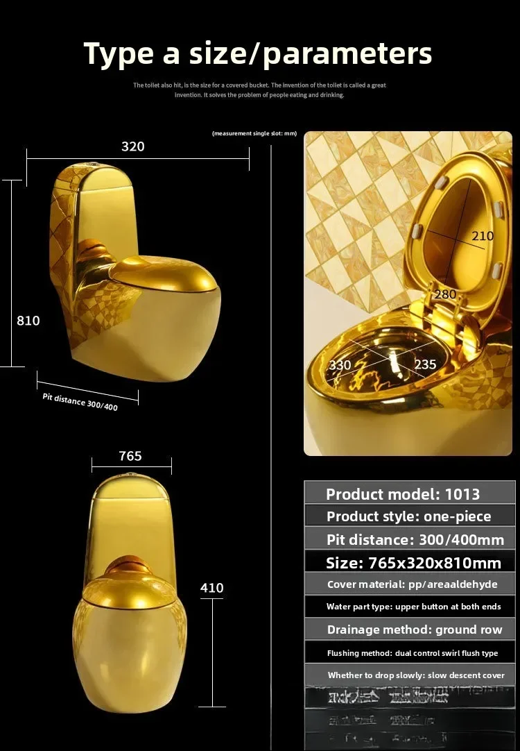 تصدير مرحاض الماس الذهبي فندق KTV الراقية نادي البيض المرحاض المحلي الطاغية الذهب الإبداعية المرحاض