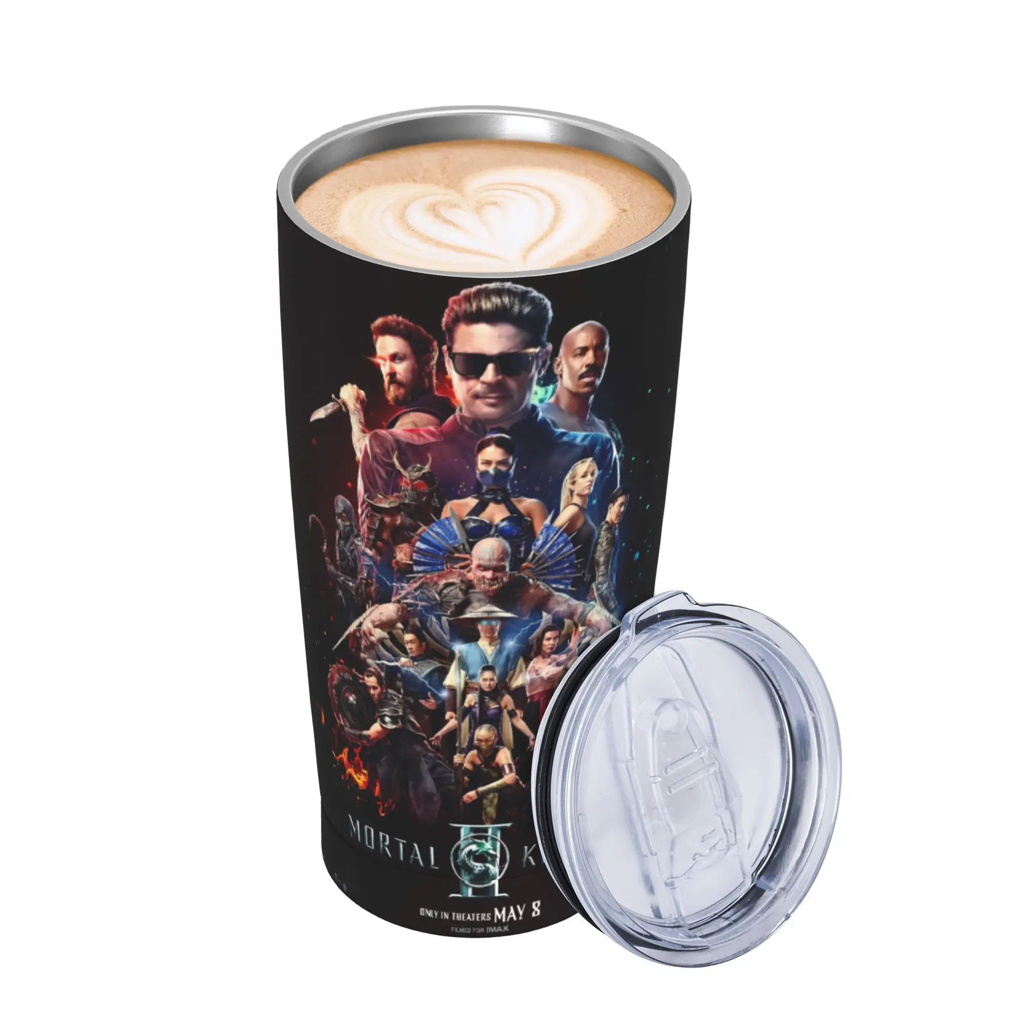 Mortal Kombat II Moive 2026 Tumbler Vacuum Insulated  Coffee Cups with Lid Straw School Mugs Hot Cold Drink 20oz
