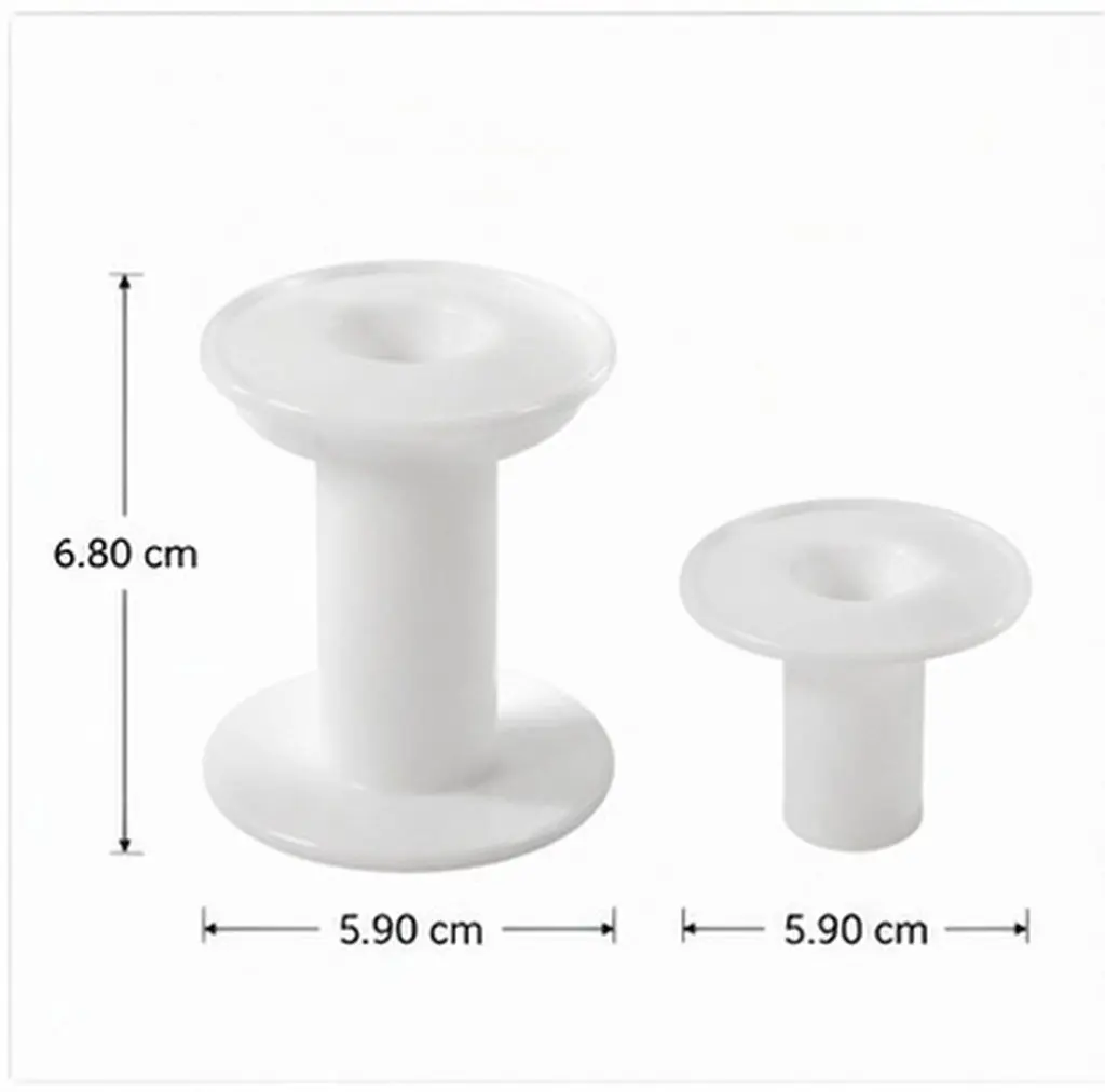 10Pcs Plastic Spools White Versatile Empty Bobbins Thread Ribbon Wire Yarn for Sewing Embroidery Craft Projects