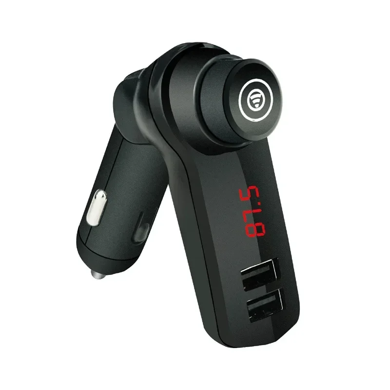 Car FM Transmitter, Car Mp3 Player, Bluetooth Receiver, Bluetooth Hands-free Call, Car Charger, Black USB2.0