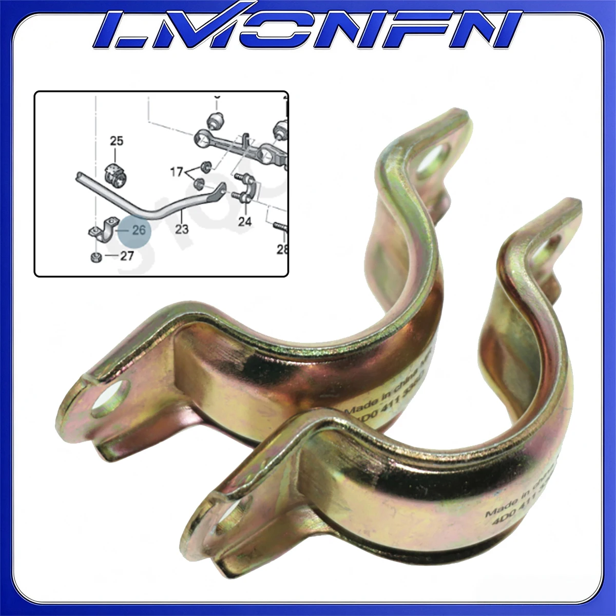 1x/2x 4D0411336D Stabiliser Support Brackets Set Metal Clip 4D0411336G 4D0411336C For Audi A4 A5 A6 A7 A8 Skoda Superb VW Passat