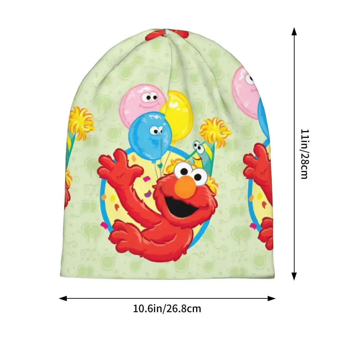 Gorro de dibujos animados de Barrio Sésamo, gorros de esquí para otoño e invierno, gorro de Elmo para cumpleaños, gorra Unisex de doble uso para primavera