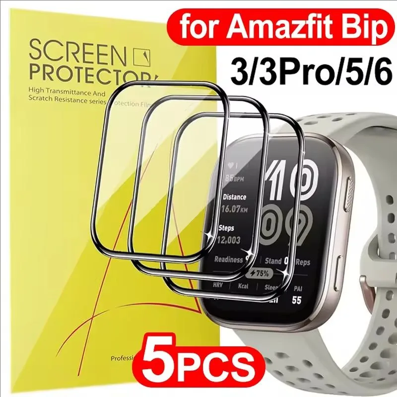For Amazfit Bip 6 5 Smartwatch Screen Protectors Flexible HD Clear Protective Films for For Amazfit Bip 6 5 Smart Accessories