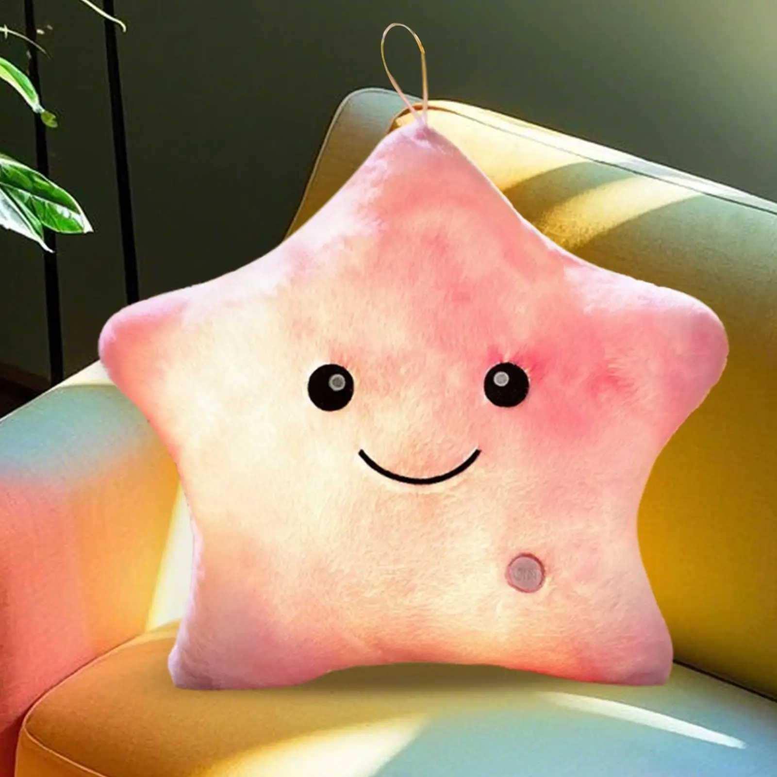 Animali di peluche illuminati Camera dei bambini Vacanza Stella Peluche Decor 16 pollici Giocattolo calmante colorato Compagno di sonno per bambini Divano per ragazze