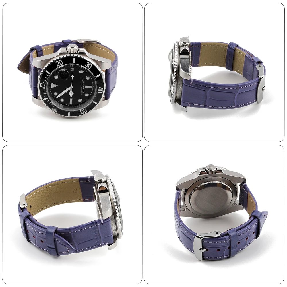 Bamboo Pattern Watch Strap Yellow Purple White Watchband 10mm 12mm 14mm 16mm 18mm 20mm for Watchwrist Bracelet Replacement Band