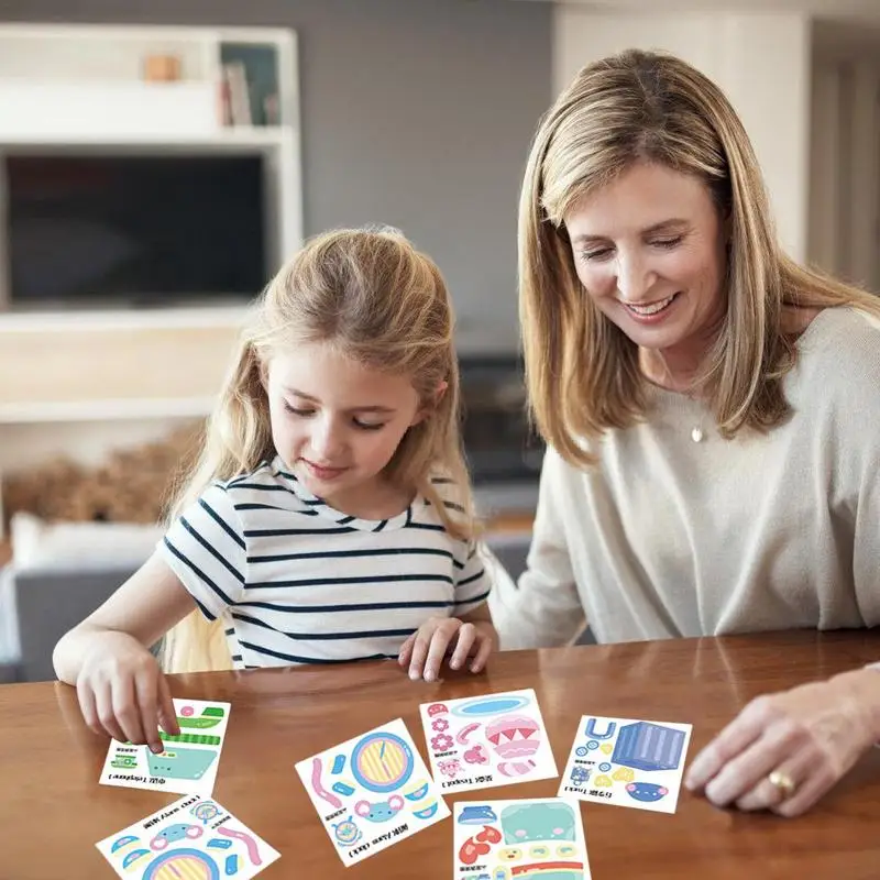 Autocollants éducatifs 3D amusants pour enfants, faveurs de fête, attro de motivation, autocollants uniques pour les fêtes, artisanat et chambres d'irritation