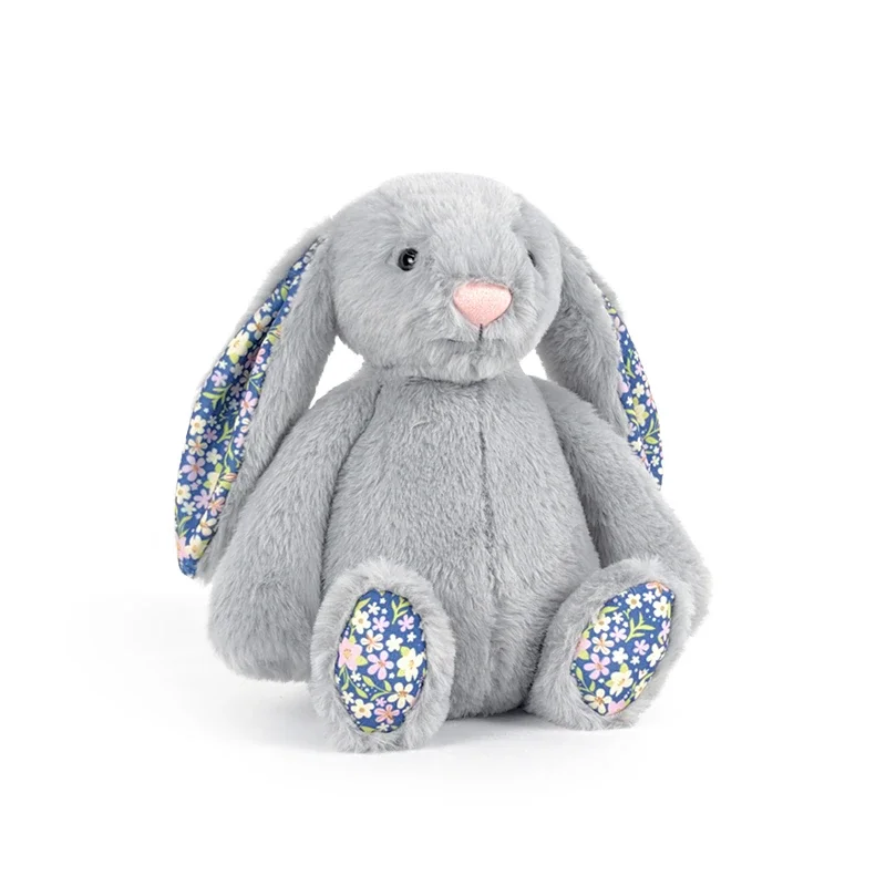 Bonnie coelho brinquedo de pelúcia com orelhas florais kawaii boneca de pelúcia macio sofá almofada crianças presente aniversário decoração do quarto
