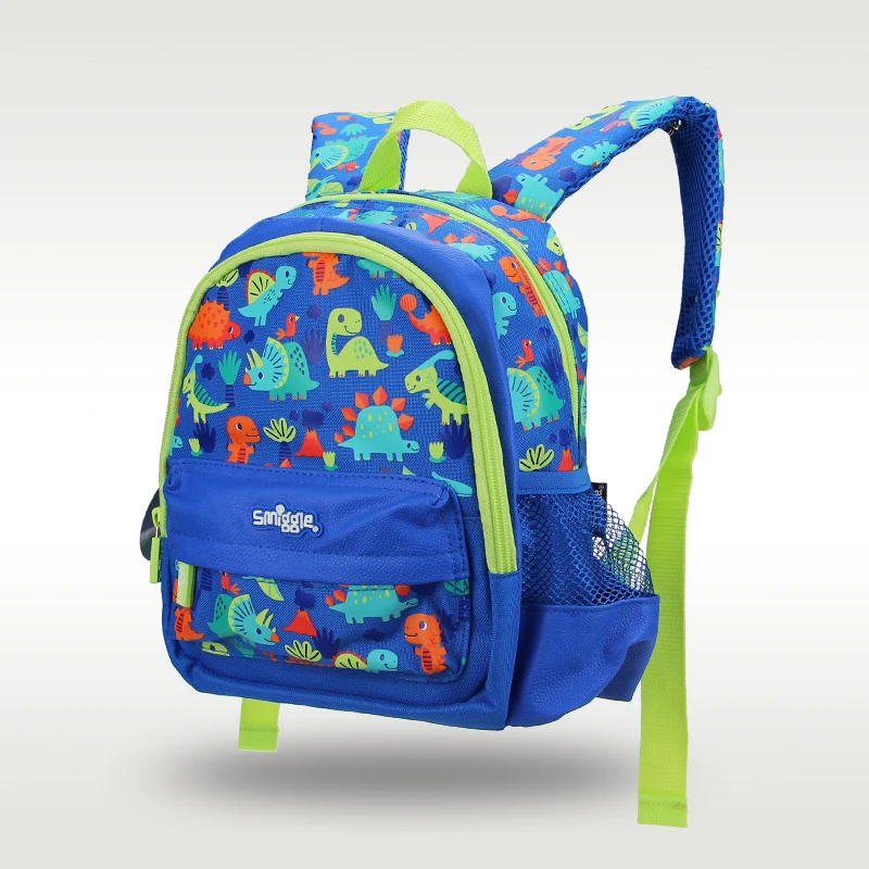 Australia original Smiggle hot-selling schoolbag boy cute blue dinosaur schoolbag kindergarten backpack 11 inches