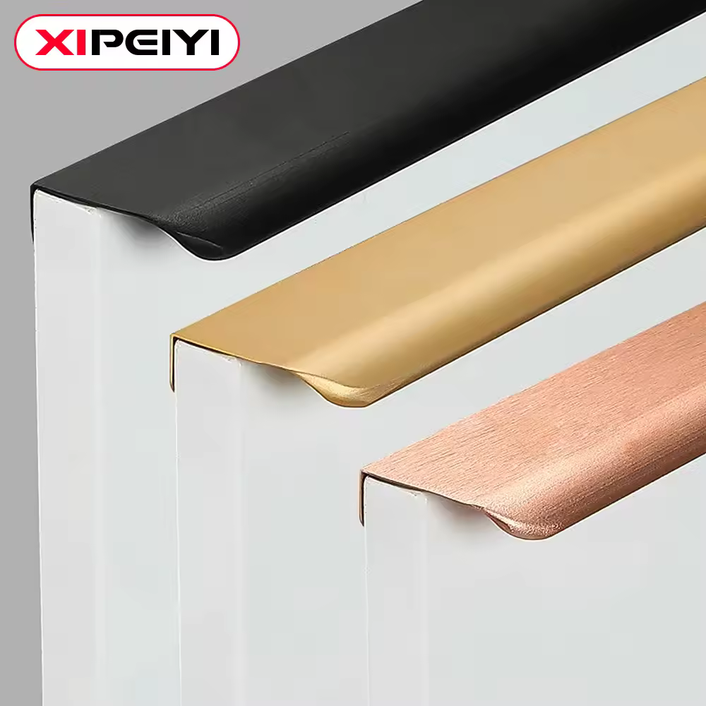 אביזרים למטבח xifeiyi מטבח שחור מגירה נסתרת ידיות ידיות ארון זהב ורדים מודרני ידית ידיות ארון בגדים