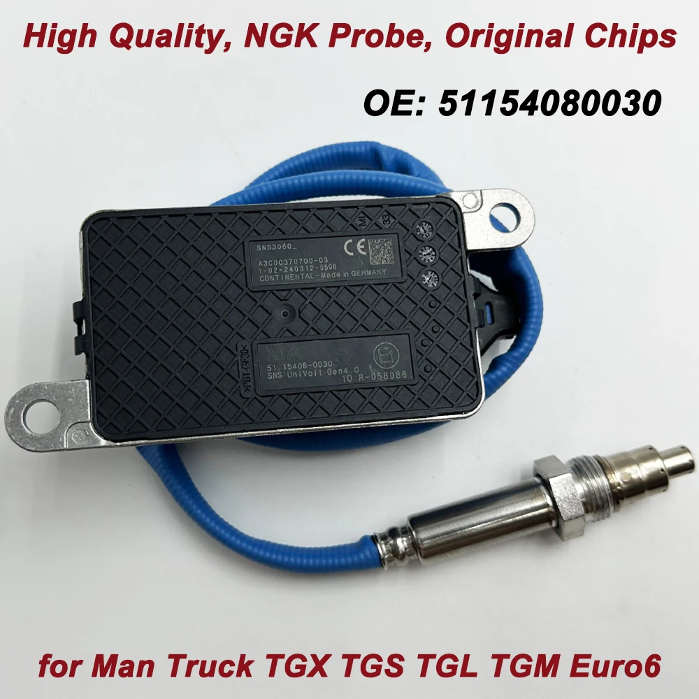 

High Quality Chips N-GK Probe CONTINENTAL 51154080030 51.15408-0030 Nitrogen Oxygen Sensor For MAN Truck TGX TGS TGL TGM Euro6