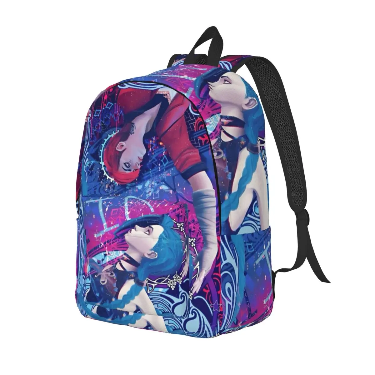 Arcane Anime Backpack Outdoor School Business Vi Jinx Graffiti Daypack Men Women Laptop Computer Shoulder Bag