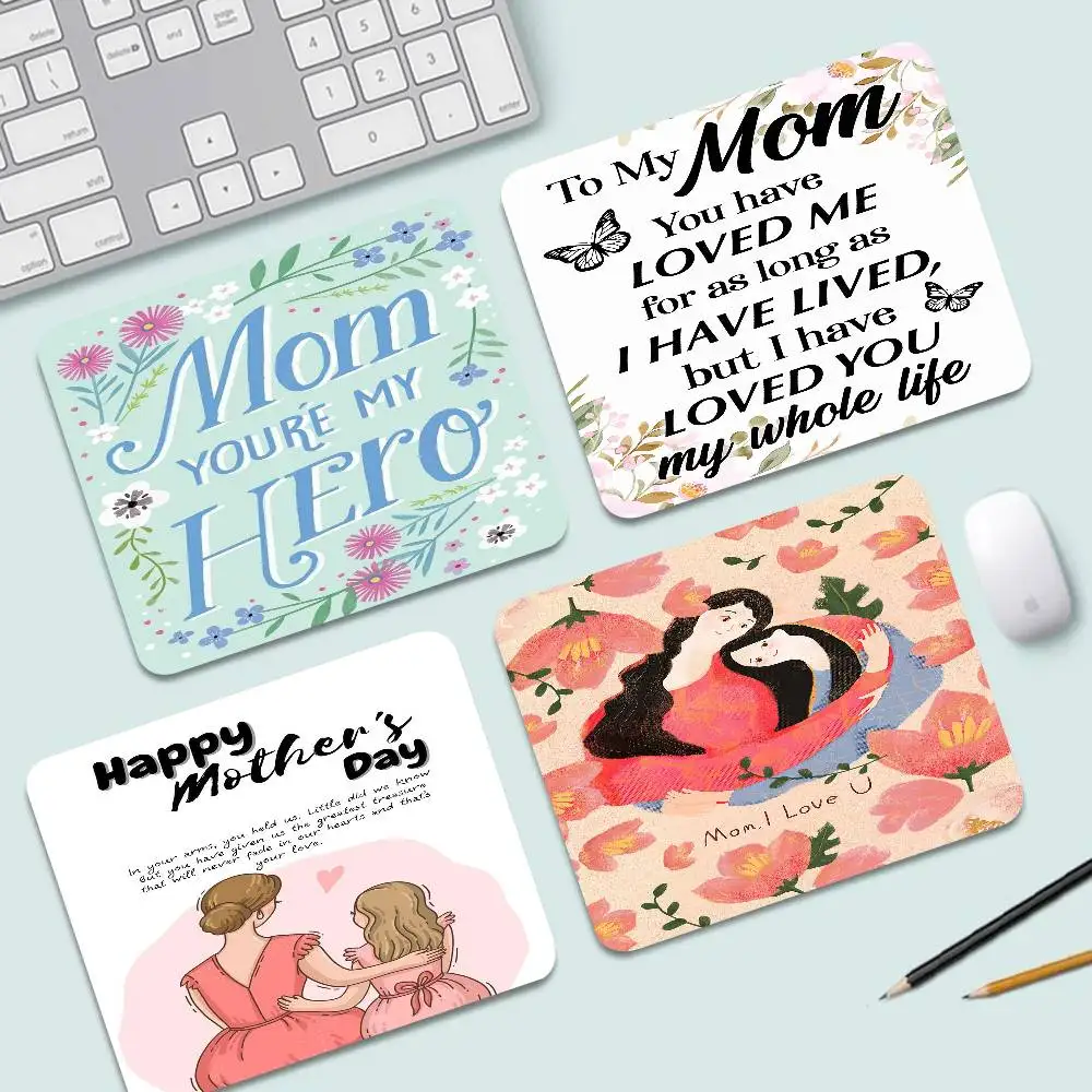 love mom Happy mother's day mouse pad small size creative table mat coaster game mouse pad desk mouse accessories square carpet