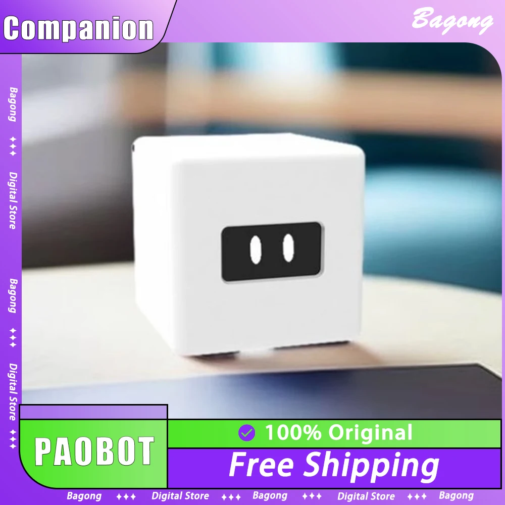 PAOBOT Companion Robot Intelligent Emotional Interaction Desktop Toy Electronic Pet Mini Robot Kids Custom Gifts